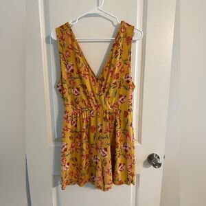 Gold Floral Romper